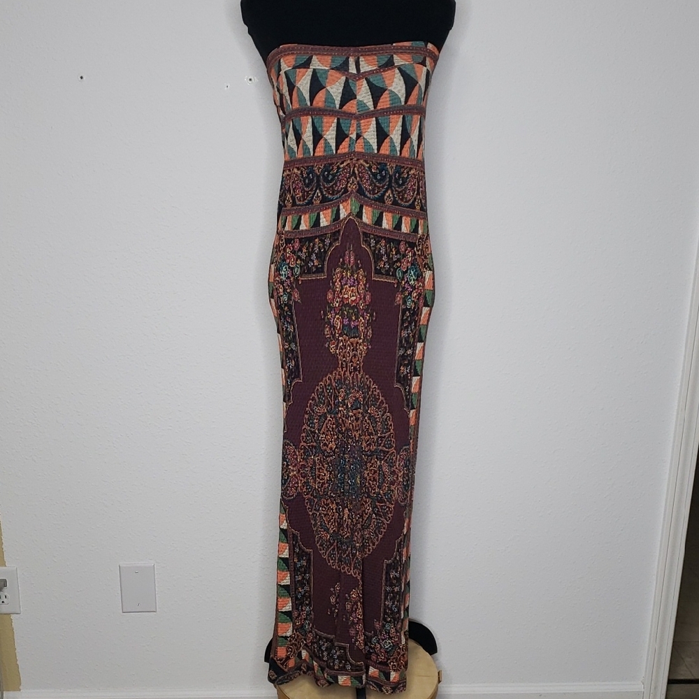 Farm Rio x Anthropologie Mixed Print  Maxi Long Skirt Size XS Festival Bohemian - Picture 2 of 16